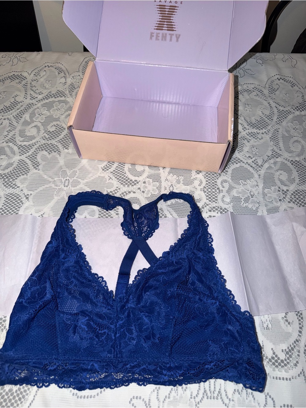 Savage X Fenty Blue Lace Bralette